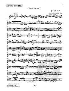 Konzert Nr. 2 E-Dur BWV 1042 von Johann Sebastian Bach 