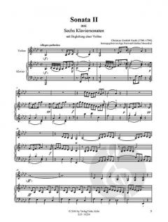 Sonate Nr. 2 von Christian Gottlob Neefe für Violine und Klavier As-Dur (aus: Sechs Klaviersonaten mit Begleitung einer Violine) im Alle Noten Shop kaufen