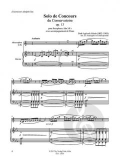 Solo de Concours du Conservatoire von Paul-Agricole Genin 
