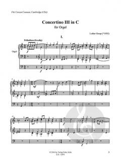 Concertino III in C von Lothar Graap für Orgel (2015) im Alle Noten Shop kaufen (Partitur)