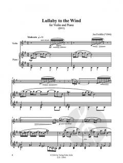 Lullaby to the Wind von Jan Freidlin für Violine und Klavier (2011) im Alle Noten Shop kaufen