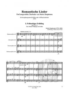 Romantische Lieder von Moritz Hauptmann 