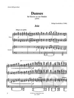 Danses von Philipp Kronbichler für Klavier zu vier Händen (2009) im Alle Noten Shop kaufen (Partitur)