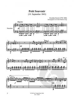 Petit Souvenir von Gioachino Rossini für Klavier (10. September 1843) (Erstdruck) im Alle Noten Shop kaufen (Partitur)