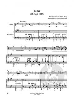 Tema von Gioachino Rossini für Violine und Klavier (12. April 1845) (Erstdruck) im Alle Noten Shop kaufen