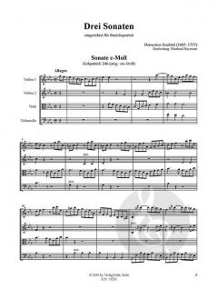Drei Sonaten von Domenico Scarlatti 
