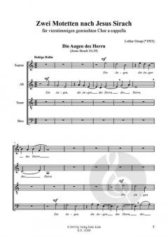 Zwei Motetten nach Jesus Sirach von Lothar Graap 