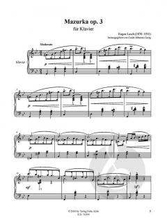 Mazurka von Eugen Lasch für Klavier op. 3 im Alle Noten Shop kaufen (Partitur)
