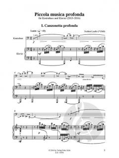 Piccola musica profonda von Norbert Laufer für Kontrabass und Klavier (2015/2016) im Alle Noten Shop kaufen