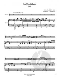 Por Una Cabeza von Carlos Gardel für Horn und Klavier