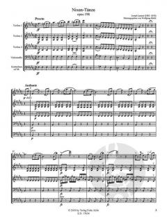 Nixen-Tänze op. 198 von Joseph Lanner für 3 Violinen und Bass im Alle Noten Shop kaufen