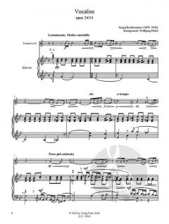 Vocalise op. 34/14 von Sergei Rachmaninow für Trompete und Klavier im Alle Noten Shop kaufen