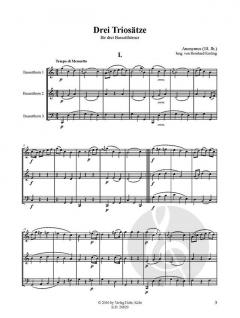 Drei Triosätze für drei Bassetthörner im Alle Noten Shop kaufen
