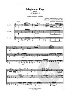 Adagio und Fuge g-Moll KV 404a Nr. 6 von Wolfgang Amadeus Mozart für drei Klarinetten (Fuge nach Wilhelm Friedemann Bach) im Alle Noten Shop kaufen
