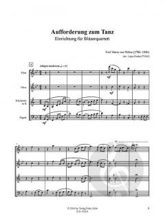 Aufforderung zum Tanz op. 65 von Carl Maria von Weber für Holzbläser Quartett im Alle Noten Shop kaufen