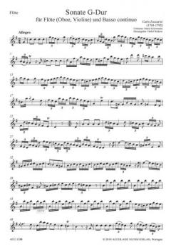 Sonate G-Dur für Flöte (Oboe, Violine) und bc 