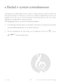 Grifftabelle für Fagott und Kontrafagott (Ricardo Rapoport) 