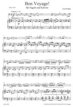 Bon Voyage! für Fagott und Klavier (Luc Grethen) 