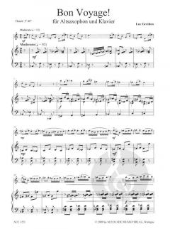 Bon Voyage! für Altsaxophon und Klavier von Luc Grethen 