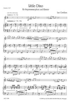 Little Dino für Sopransaxophon und Klavier von Luc Grethen 