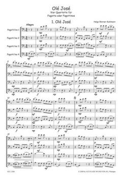 Ole Jose. 4 Quartette für Fagotte oder Fagottinos (Helga Warner-Buhlmann) 