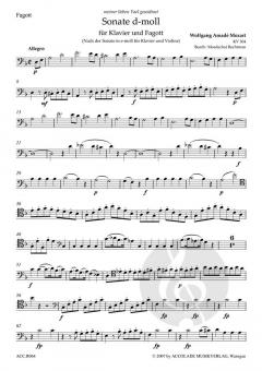 Sonate d-moll nach der Violinsonate KV 304 (W.A. Mozart) 