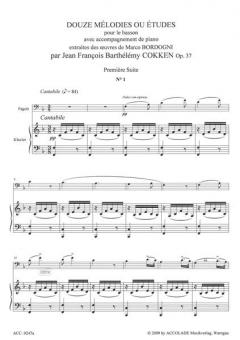 12 Melodien op. 37 nach Werken von Bordogni Heft 1 (Jean Francois Barthélemy Cokken) 
