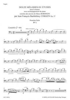 12 Melodien op. 37 nach Werken von Bordogni Heft 1 (Jean Francois Barthélemy Cokken) 