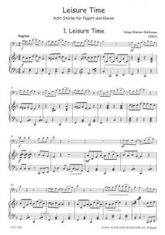 Leisure time. 8 Stücke für Fagott und Klavier (Helga Warner-Buhlmann) 