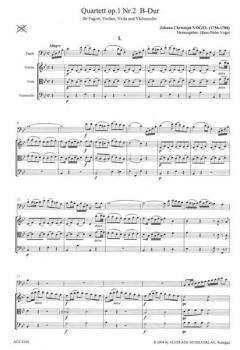 Quartett B-Dur op.1/2 (Johann Christoph Vogel) 