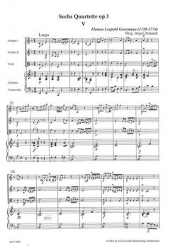 Quartette op. 1 Nr. 5-6 [F/B] von Florian Leopold Gassmann 