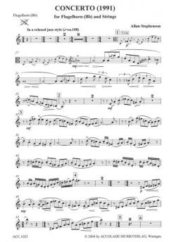 Konzert für Flügelhorn und Streicher von Allan Stephenson 