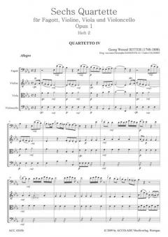 6 Quartette Vol. 2 [Es/G/F] (Georg Wenzel Ritter) 