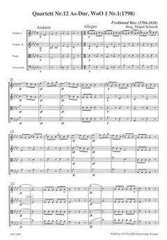 Quartett Nr. 12 WoO 1 Nr. 1 As-Dur von Ferdinand Ries 