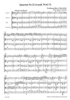 Quartett Nr. 21 WoO 71 d-moll von Ferdinand Ries 