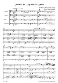 Quartett Nr. 11 op. 166,2 g-moll von Ferdinand Ries 