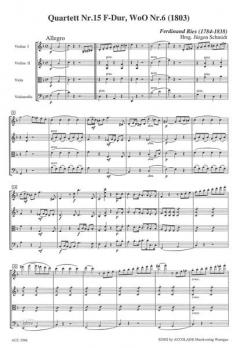 Quartett Nr. 15 WoO 6 F-Dur von Ferdinand Ries 