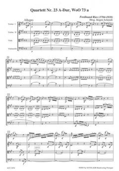 Quartett Nr. 23 WoO 73a A-Dur von Ferdinand Ries 