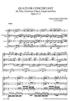 Quatuor concertant op. 27,2 von François-René Gebauer 