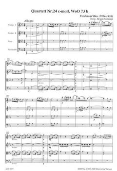 Quartett Nr. 24 WoO 73b c-moll von Ferdinand Ries 