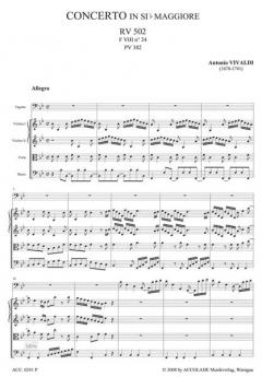 Konzert B-Dur RV 502 von Antonio Vivaldi 