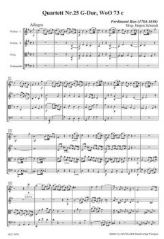 Quartett Nr. 25 WoO 73c G-Dur von Ferdinand Ries 