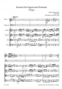 Fagottkonzert F-Dur von Anton Zimmermann 