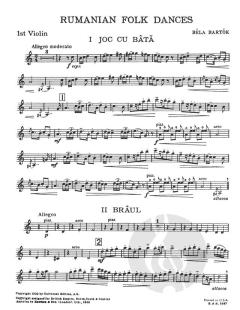 Rumänische Volkstänze von Béla Bartók für kleines Orchester im Alle Noten Shop kaufen