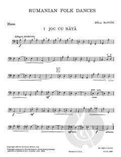 Rumänische Volkstänze von Béla Bartók für kleines Orchester im Alle Noten Shop kaufen