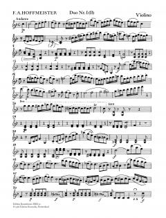 Duos für Violine und Violoncello von Franz Anton Hoffmeister 