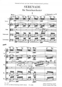 Serenade für Streichorchester von Alexander Tcherepnin im Alle Noten Shop kaufen