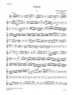 6 Duos für 2 Klarinetten von Amand Vanderhagen 