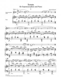 Sonate für Sopransax und Klavier von Daniel Schnyder 