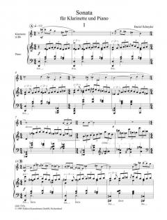 Sonate für Klarinette und Klavier von Daniel Schnyder 